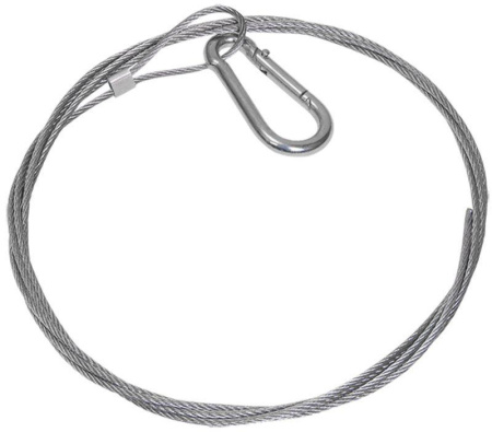 Трос стальной с карабином 2м  CLP1M-SRC-2-02