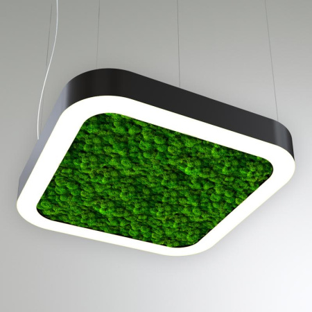 Светильник светодиодный RVE-LBX-MOSS-HOLE-BOX-SOFT-1600-P 160Вт 4000К 1600х1600х100мм подвесной шир. рассеив.=80мм бел.  RVE00000563