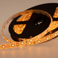 Лента светодиодная SMD3528 4.8Вт/м 60LED/м 12В IP65 желт. (уп.5м)  141-352