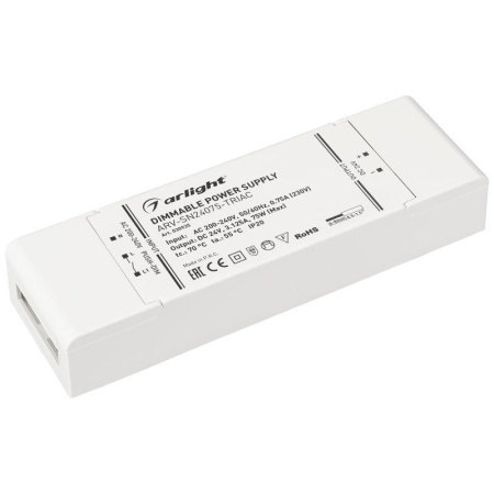 Блок питания ARV-SN24075-TRIAC 24В 3.125А 75Вт IP20 пластик 3 года  030935