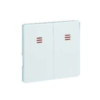 Клавиша двойная 82 с подсветкой алюм. 82025-33