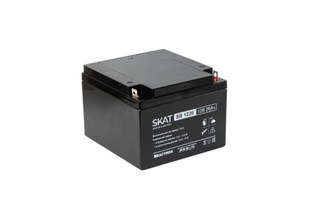 Аккумулятор 12В 26А.ч макс. ток заряда 7.8А SKAT SB 1226  2537