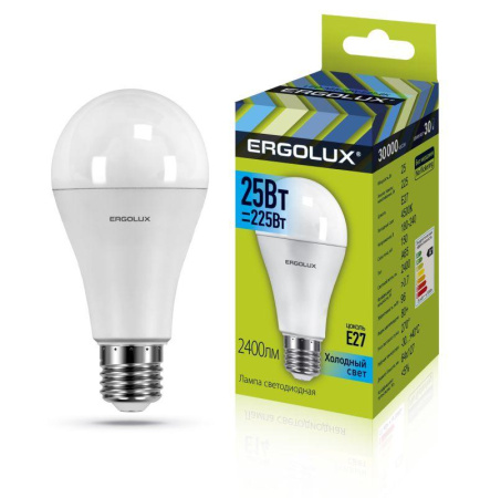 Лампа светодиодная LED-A65-25W-E27-4K ЛОН 25Вт E27 4500К 180-240В  14236