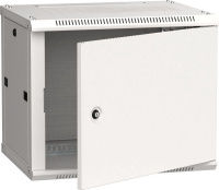 Шкаф 19дюйм LINEA W 9U 600х450мм настен. метал. дверь RAL7035  LWR3-09U64-MF