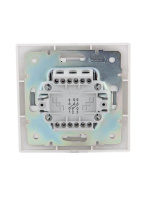 Переключатель проходной 2-кл. СП Mira 10А с сер. вставкой бел.  701-0215-106