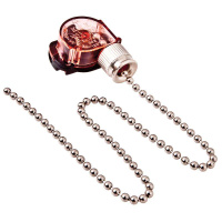 Выключатель для настенного свет. с цепочкой 270мм серебр.  32-0101