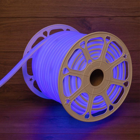 Шнур светодиодный гибкий неон LED SMD форма - D 16х16мм 120LED/м син. (уп.50м)  131-083