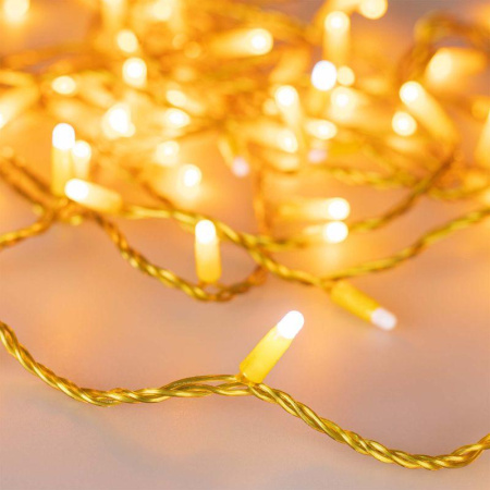 Гирлянда светодиодная ARD-STRING-CLASSIC-10000-YELLOW-100LED-MILK-FLASH Yellow230В 7Вт IP65  031201