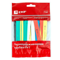 Набор трубок термоусадочных ТУТ нг тонкостен. 10/5 (7 цветов по 3шт 100мм)  tut-n-10