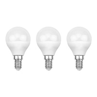 Лампа светодиодная 7.5Вт GL шар 6500К E14 713лм (уп.3шт)  604-033-3