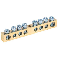 Шина PEN "земля-ноль" 6х9мм 8/1 (8 групп/крепеж по центру)  11-2372