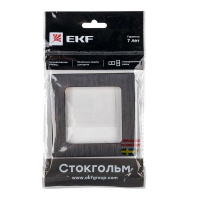 Рамка 1-м Стокгольм металл. черн. PROxima  EZM-G-302-10