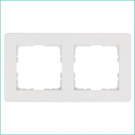 Рамка 2-м G-Flex бел. глянцевый  G1102W