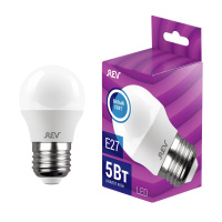Лампа светодиодная LED-G45-E27-5Вт-4000K 5Вт шар 4000К нейтр. бел. E27 375лм 180-240В  32263 4