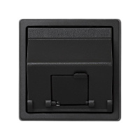 Адаптер на 1 RJ45(12) коннектор 75528; 75540; 75541; 75544-39 наклонный 73 Loft графит 73085-62