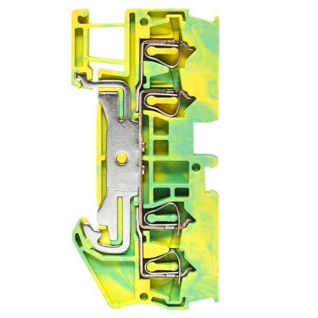 Колодка клеммная ST-2.5 4 вывода земля пружинная  plc-jxb-st-2.5-4-pen