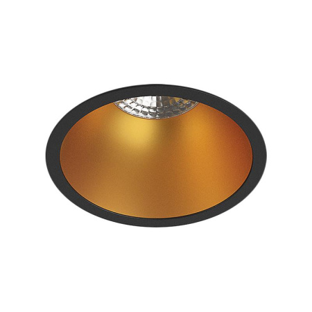 Светильник встраиваемый IP20 10Вт GU5.3 LED черн./зол. пластик  DK3026-BG
