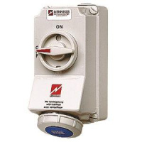 Розетка наружн. уст. Duo 16А 230В 2P+E IP67 с мех. блок Mennekes 7012A