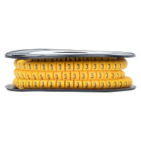 Маркер каб. 6.0кв.мм "3" (ЕС-3) (уп.350шт)  plc-KM-6-3