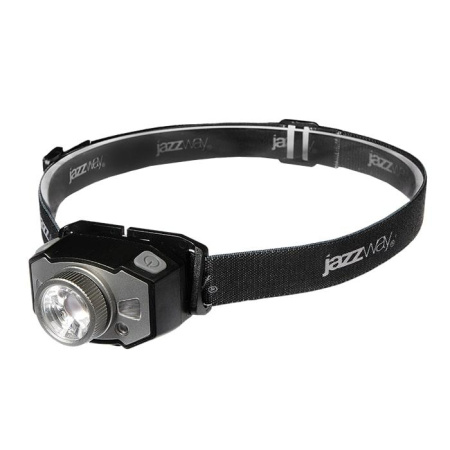 Фонарь аккумуляторный налобный AccuH1-L5WZ-bk zoom LED 5Вт + 2хRED SMD IP54 5 режимов: 100проц. 180лм 3.5ч/50проц. 110лм 5.5ч/30проц. 65лм 15ч/красн. 28ч/мигающ. красн. 12ч аккум. 0.8А.ч управл. жестами черн./сер.  5036642