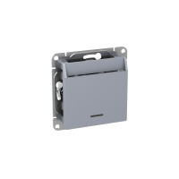 Выключатель карточный Эпика с подсветкой механизм алюм.  UP1-SWA-card