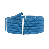 Труба гофрированная ППЛ гибкая легкая d25мм без протяжки син. (уп.50м)  10925