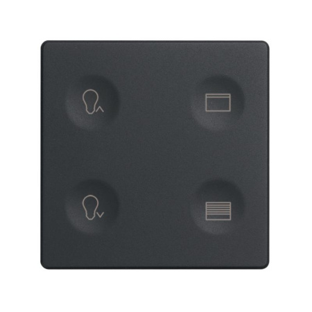 Выключатель сенсорный 4-кл. СП  82 Sense IP20 с тематич. маркир. Т3 графит  8000645-038