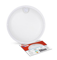 Светильник светодиодный герметичный СПП ИД-1065-КРУГ 10Вт 6500К 900лм IP65 140мм с инфракрасным датчиком  4690612044040