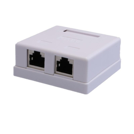 Розетка компьютерная 8P8C RJ-45 FTP кат.6 2 порта (DIY)  10-0353-1