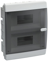 Корпус пластиковый ЩРВ-П-18 IP41 черн. прозр. дверь UNION Compact  UIC-KP12-V-18-41-K01