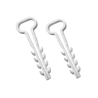 Дюбель-хомут для плоского кабеля 6-14мм бел. (уп.100шт)  TKE-DH-6-14-PK-C01