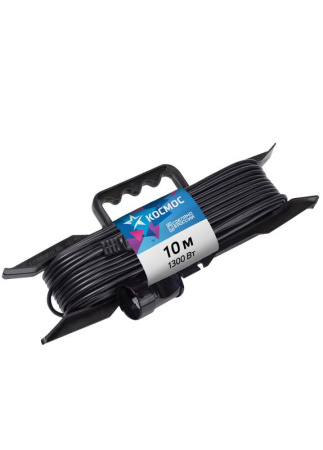 Удлинитель-шнур на рамке 1х10м 6А IP20 1.3кВт ПВС 2х0.75  YPKsm10m-1g(6A)