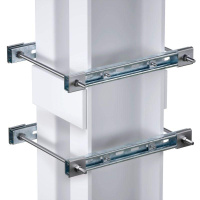 Комплект монтажных профилей обжимной тип 1 обхват конструкции 950х400мм для крепления 1 оболочки(ек) одного типоразмера с видом защиты Ex d гор. оцинк.  EX-TR1005U