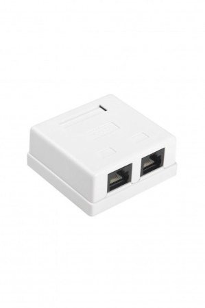 Розетка компьютерная 2-м ОП SB1-2-8P8C-C5e-WH RJ45 (8P8C) кат.5E Dual IDC  430234