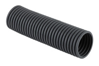Труба гофрированная легкая d63мм с протяжкой безгалоген. трудногорючая (FRHF) (уп.15м) темн. сер.  66301