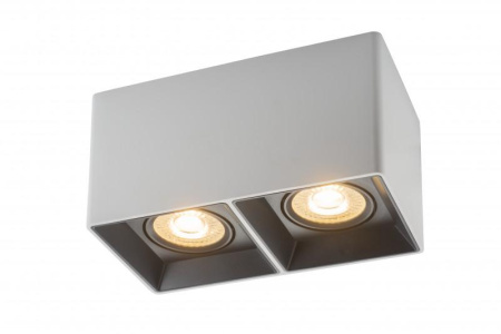 Светильник накладной IP20 10Вт GU5.3 LED бел./черн. пластик  DK3035-WB