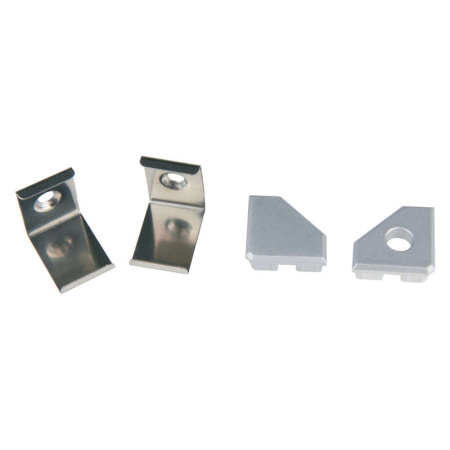 Набор аксессуаров UFE-N03 SILVER A POLYBAG для алюм. профиля крепеж. скобы 4 шт. сталь заглушки 4 шт. пластик серебр.  UL-00000623