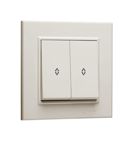 Переключатель 2-кл. СП Karea 10А IP20 крем.  56010026