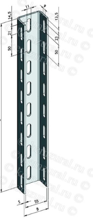 Стойка кабельная СТ240-2.0 цУТ1.5 в компл. с боковой косынкой КБ-2.5 - 2шт. гор. цинк  473 552406 39