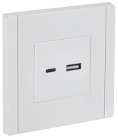 Розетка USB A+C 3.1А FORTE&PIANO FP250 бел.  FP-U22-D31-K01