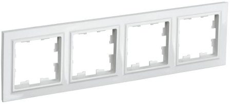 Рамка 4-м BRITE РУ-4-БрБ бел.  BR-M42-K01