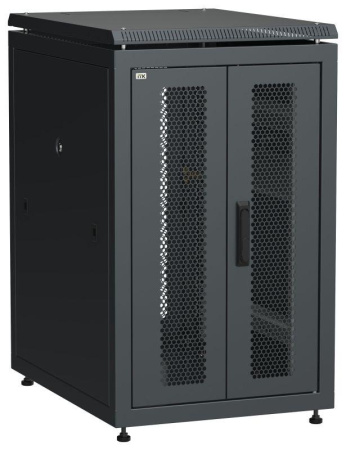 Шкаф сетевой 19дюйм LINEA N 18U 600х800мм передняя перфорированная распаш. двуствор. задняя перфорированная чер.  LN05-18U68-2PP