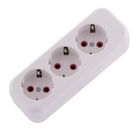 Колодка удлинителя 3-м с заземл. Lila  720-0300-301