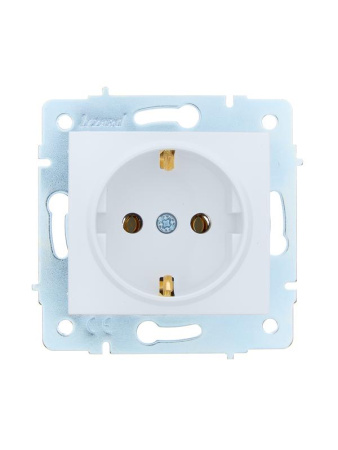 Розетка 1-м СП ASTI 16А IP20 с заземл. термопласт механизм бел.  7081-0288-122B