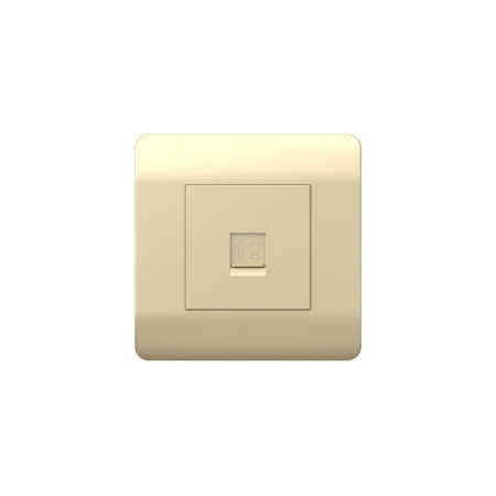 Розетка компьютерная 1-м NEW3-E RJ45 шампань  431416