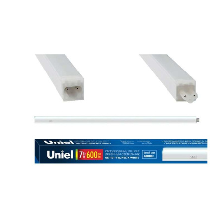 Светильник линейный светодиодный ULI-E01-10W/NW/K WHITE (аналог T5) с выкл. свет бел. 4000К 850лм корпус бел.  UL-00002727