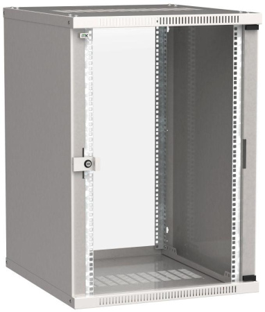 Шкаф LINEA WE 18U 600x650мм дверь стекло сер.  LWE3-18U67-GF