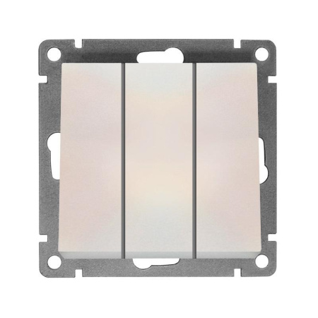 Выключатель 3-кл. СП Афина 10А IP20 механизм жемчуж.  A0043-OBr