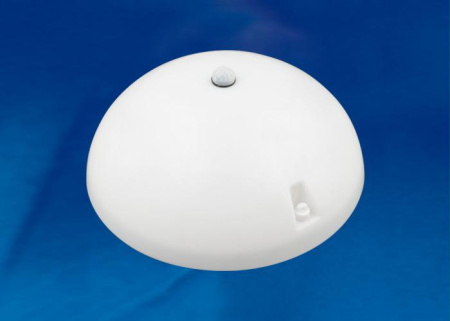 Светильник светодиодный ULW-K20F 18W/6000K SENSOR IP54 WHITE Круг 1600лм влагозащ. с датчиком движения d=220мм корпус бел.  UL-00009885