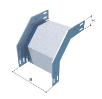 Угол для лотка вертикальный внешний 90град. 150х150 сталь VL90-150-150 КМ LO3328